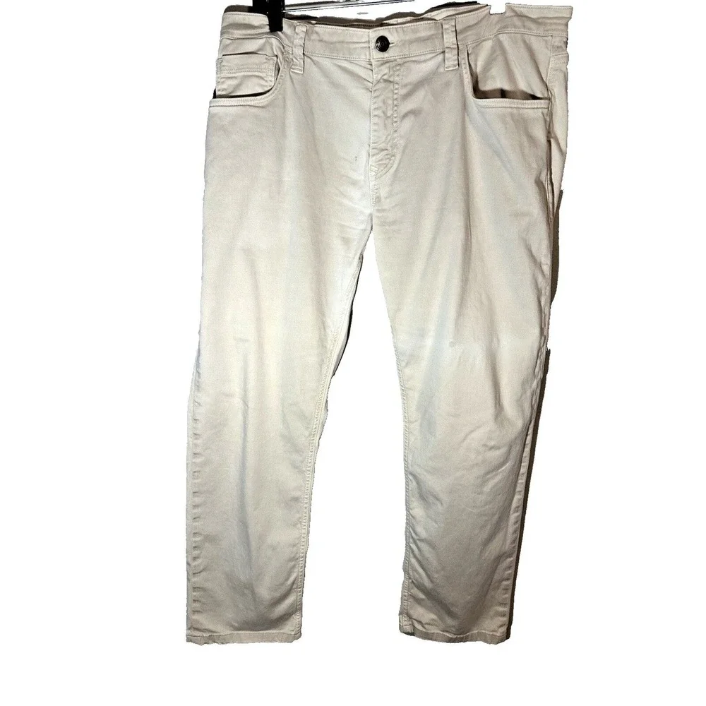 Mavi Jeans Pants Mens 38x32 Beige Chino Zach Straight Leg Stretch Casual Work